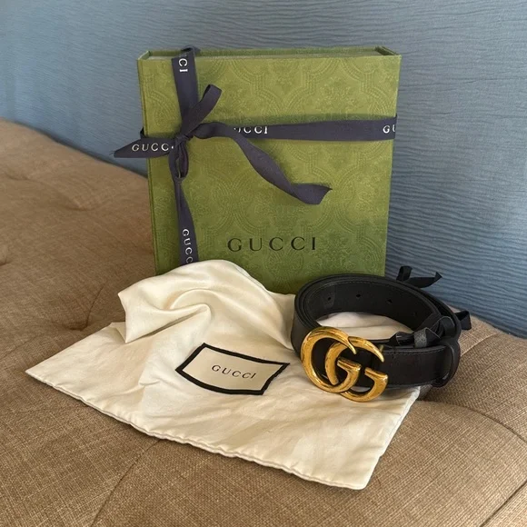 ♥️♥️♥️Authentic Gucci GG Marmont belt 85 ♥️♥️♥️ - Picture 1 of 11